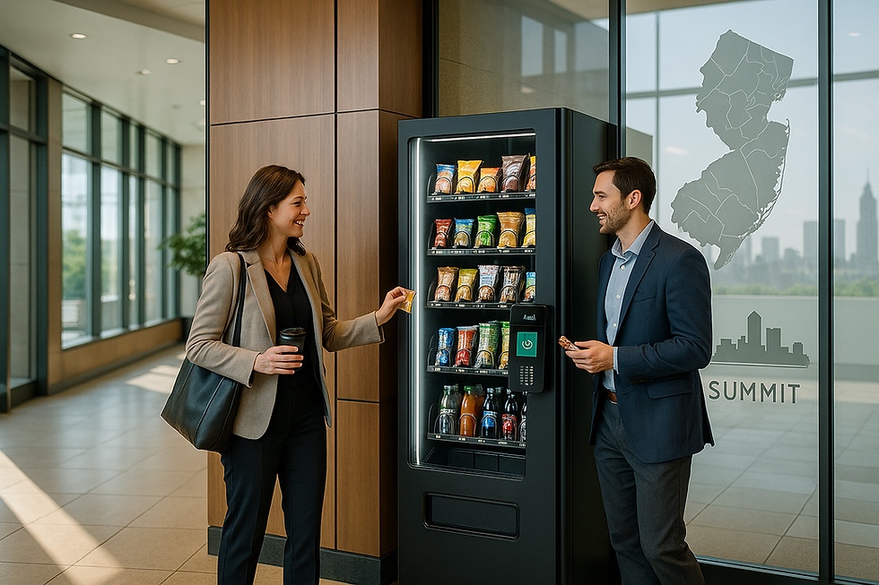 People enjoying smart vending machine